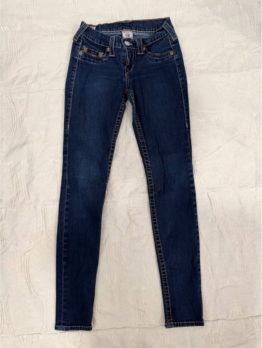 True Religion Casey Jeans Women’s 27 Made in USA Dark Wash Skinny Y2K Denim